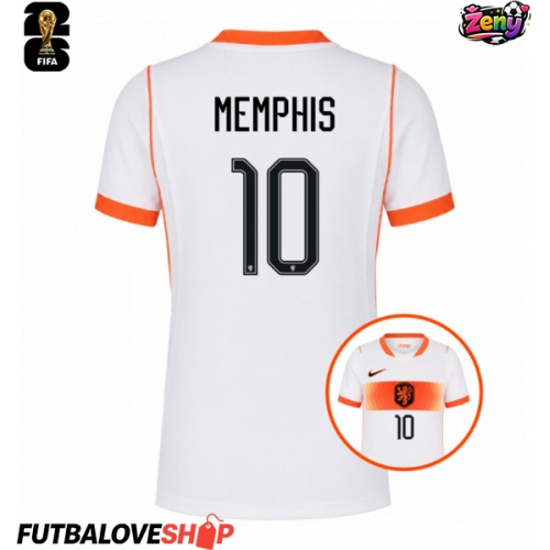 Dres Holandsko Memphis Depay #10 Preč pre Ženy MS 2026 Krátky Rukáv